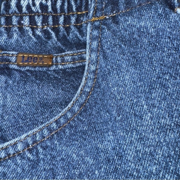 VTG 90’s Lee Women’s 6 Ultra High Rise Stonewashed Tapered Denim Jeans - Picture 3 of 4